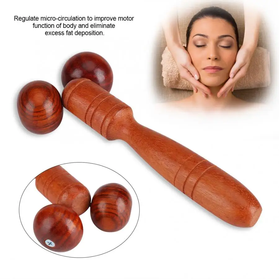 

Massage Tools Mahogany Red Wood Roller Wooden Massager Thin Face Hand Leg Head Neck Back Waist Massage Wheel Relief Pain