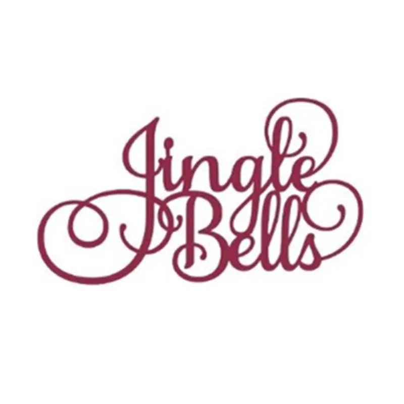 6x3.6cm Jingle Bells Letter Metal Cutting Dies Stencil for DIY