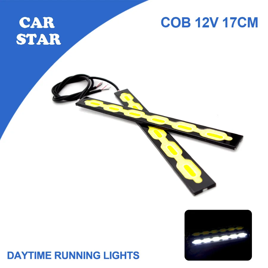 

YUMSEEN 2PCS/SET LED DRL COB Driving Lights 17CM White&Yellow Turn Signal Lamps Changeable Color COB Daytime Running Light