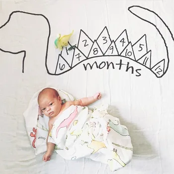 

LIFE MAGIC BOX Soft Fabric Child Development Stages Backdrops Infant Portrait Photo Backgrounds Baby Photography Props