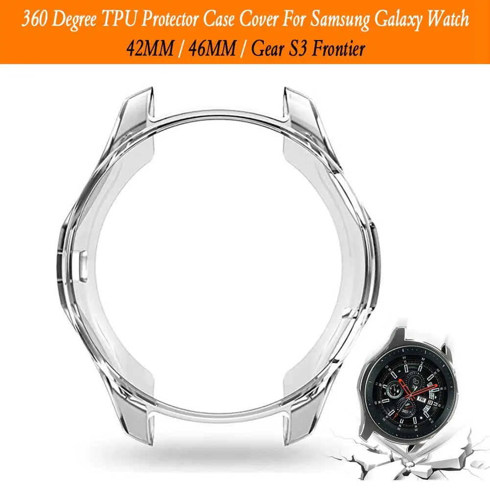 

360 Degree TPU Protector Case Cover Shell For Samsung Galaxy Watch 42MM 46MM Gear S3 Frontier Protective Shell