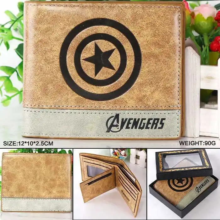 Marvel Comics The Avengers Captain America Wallet Bailini Purse Women Wallet Billeteras Mujer Carteras Men Wallet Package