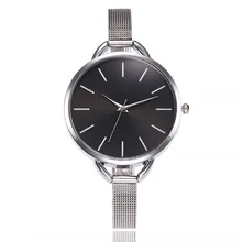 Relojes Mujer 2018 Simple Watch Women Female Clock Fashion Stainless steel mesh Band Women Watches Quartz Watch Montre Femme 2018 simple women s watches ladies cactus watch fashion pu leather band relogio cacto relojes mujer women s clock girl gift