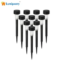 10 шт. светодиодный солнечный свет сада прожектор Открытый Сад Путь Декор светодиодный Солнечный Путь права огни Ландшафтный дворик дворовый фонарь