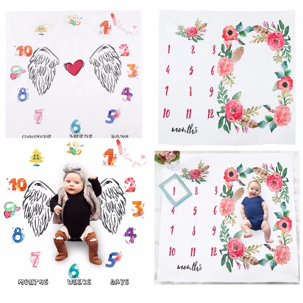 

CHAMSGEND Flower Newborn Infant Baby Blanket Swaddle Organic Muslin Wrap Photography Props P30