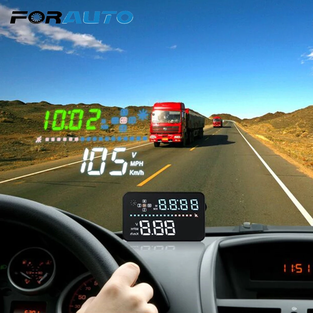 3.5" Digital car speedometer Car Head Up Display A3 HUD OBD2 Vehicle