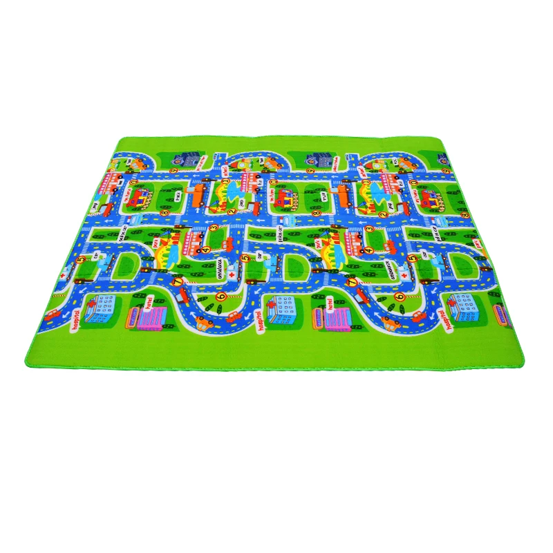 4 размера, 0,5 см, плотное городское одеяло, дорожный детский коврик для ползания, EVA пенопластовый коврик для лазания, зеленый дорожный игровой ковер для ребенка