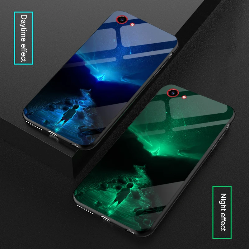 Starry night Shine luxury Case For BBK Vivo V9 Y85 / Y83 Y83A Y81 Tempered glass Luminous silicone cover For Vivo Y91 Y95 Y97 Starry night Shine luxury Case For BBK Vivo V9 Y85 / Y83 Y83A Y81 Tempered glass Luminous silicone cover For Vivo Y91 Y95 Y97