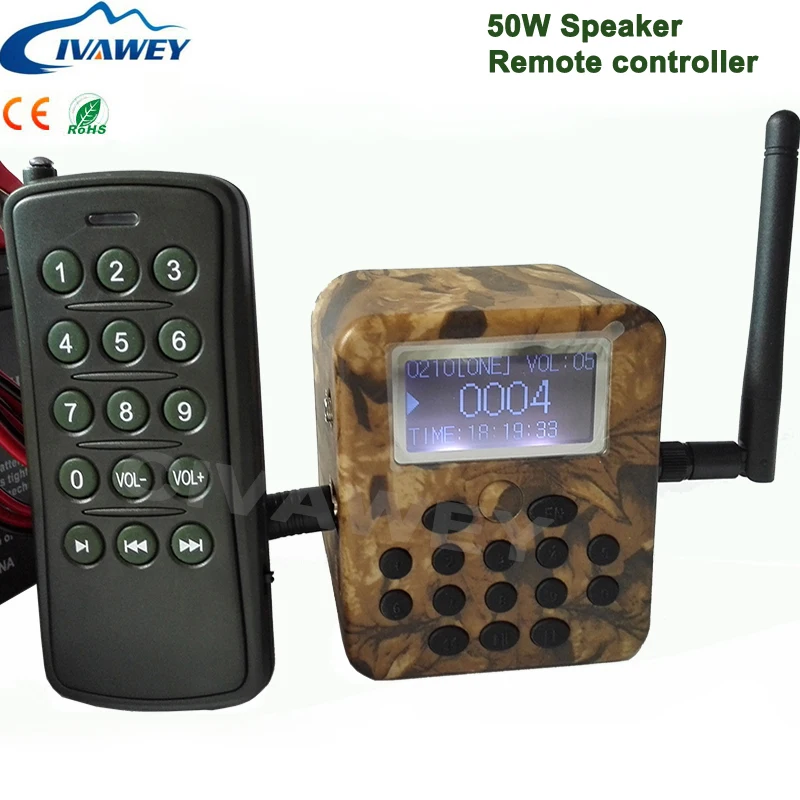 

Wireless remote + timer ON/OFF Outdoor 50w hunting device bird caller goose duck decoy sound MP3 Amplifier hunting equipment