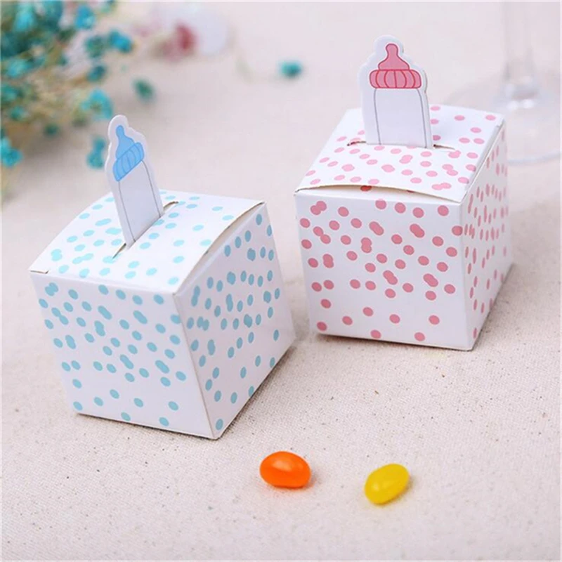

10Pcs/Lot Cute Bottel Baby Shower Candy Box Candy Bar Birthday Party Decorations Kids Supplies Wedding Gifts For Guests