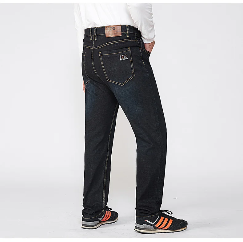 Мужские весенне-осенние Стрейчевые черные джинсы размера плюс 30-52, повседневные высококачественные дизайнерские мужские джинсы Bggy Patns