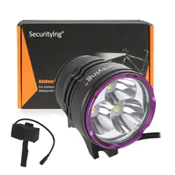 SecurityIng велосипедный фонарь 3 x XM-L2 U2-1A светодиодный 2100Lm Водонепроницаемый миниатюрный фонарь для велосипеда + 7000 mAh Батарея Pack
