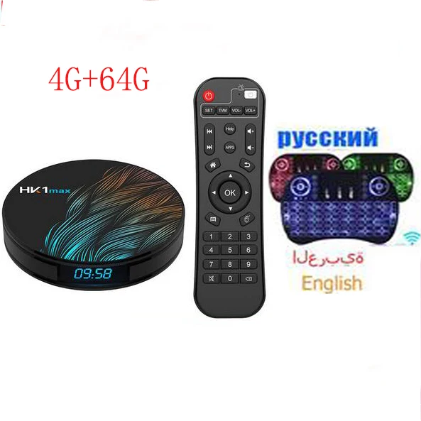 

Android 9.0 HK1 MAX Smart TV Box 2.4G/5G Dual Wifi RK3328 Quad-Core BT 4.0 Set-Top Box Media Player 4GB 64GB PK TX6 T9 X96 MAX