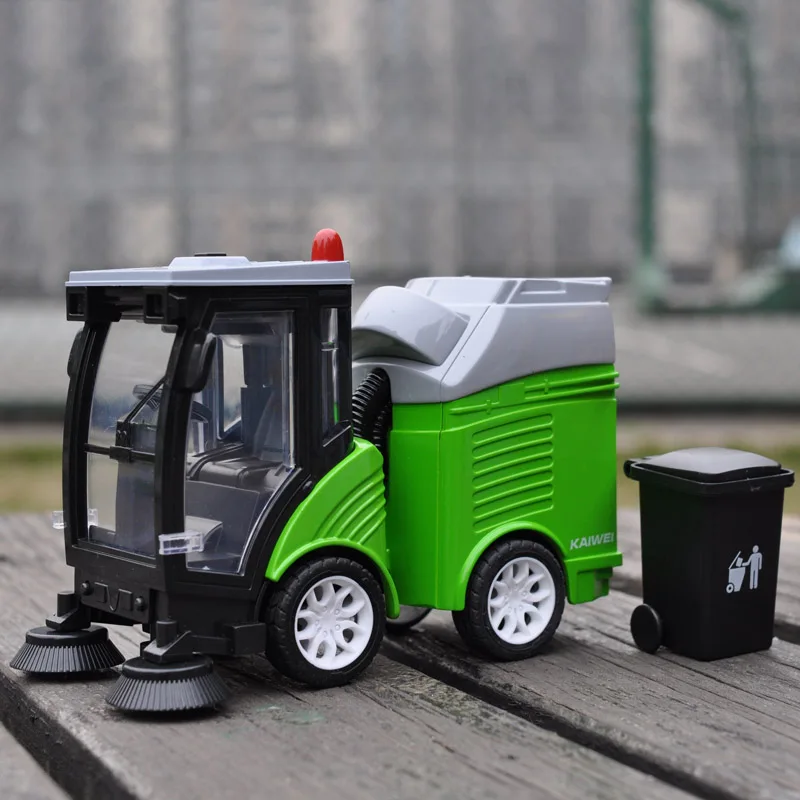 

DIECAST MODEL TOYS SWEEPER TRUCK GARBAGE CLEANING VEHICLE REPLICA SOUND LIGHTS