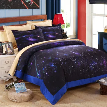 

EsyDream Hipster Galaxy 3D Duvet Cover, King Size Universe Outer Space Themed Galaxy Bedding Sets, Twin queen Kids Bedlinen