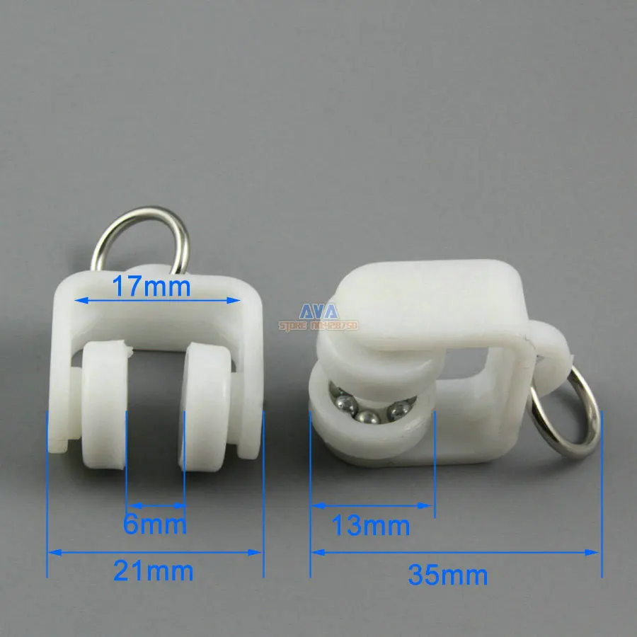 Curtain Track Roller Curtain Track Slide Gliders 21x35mm 50 Pieces
