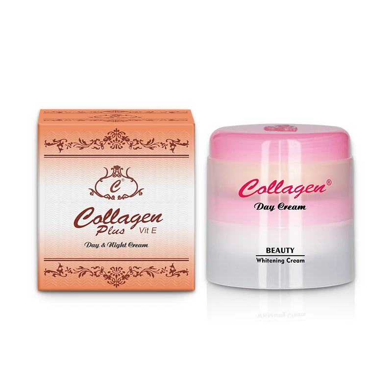 

2PCS/Box Vitamin E Day And Night Cream Collagen Beauty Cream Brightening And Blemish Cream English Pakcage 40g