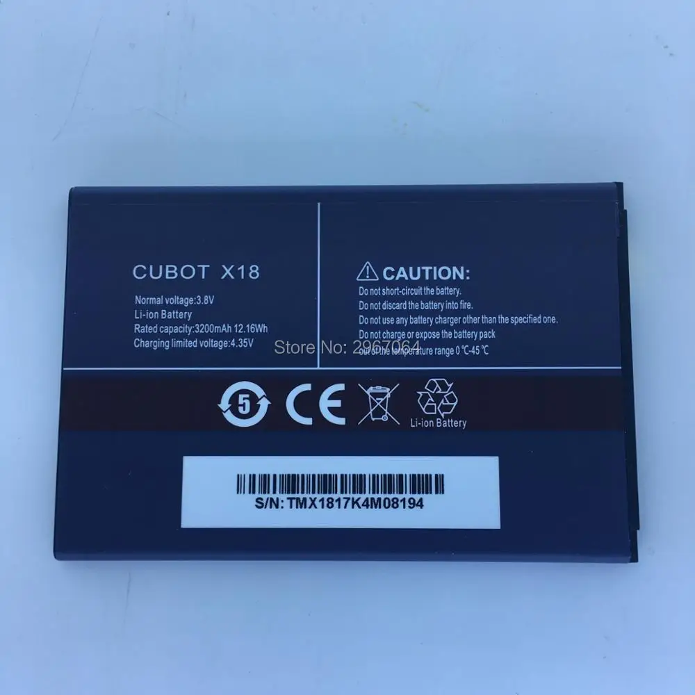 Mobile phone battery CUBOT X18 battery 3200mAh 5.7inch MTK6737 Original