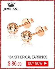 18k Pure Gold Stud Earring Exquisite Elegant Women Jewelry Rose Yellow White Star Miss Girl Gift For Birthday Hot Sale Good New