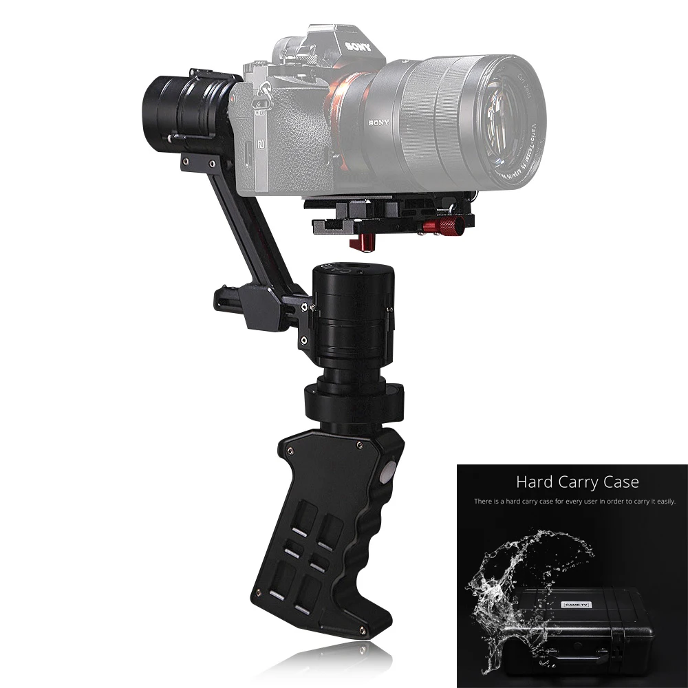 

CAME-TV CAME-Single Cane Single 3 Axis Gimbal Portable Stabilize for Camera 32-bit Boards with Dual Handle Encoders Carry Case