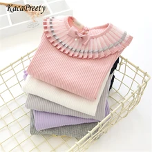 Белая школьная блузка для девочек; сезон весна-осень; детская рубашка с длинными рукавами; блузки для малышей; удобный топ; одежда для детей 2-6 лет