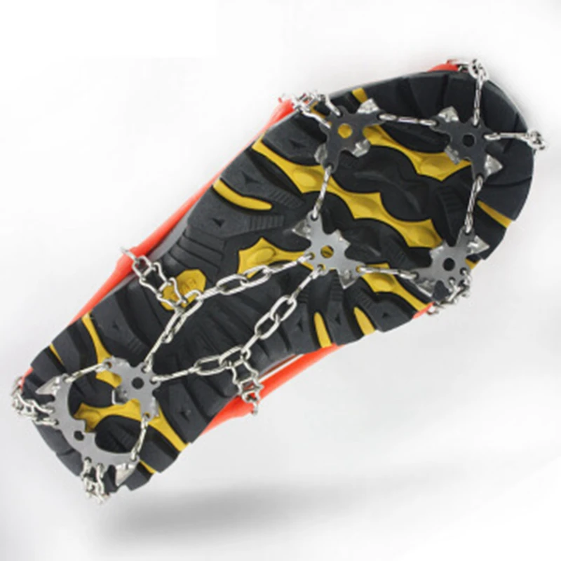 Quality Outdoor Climbing Antiskid Crampons Winter Walk 18 Teeth Ice Fishing Snowshoes Manganese Steel Slip Shoe Covers (15)