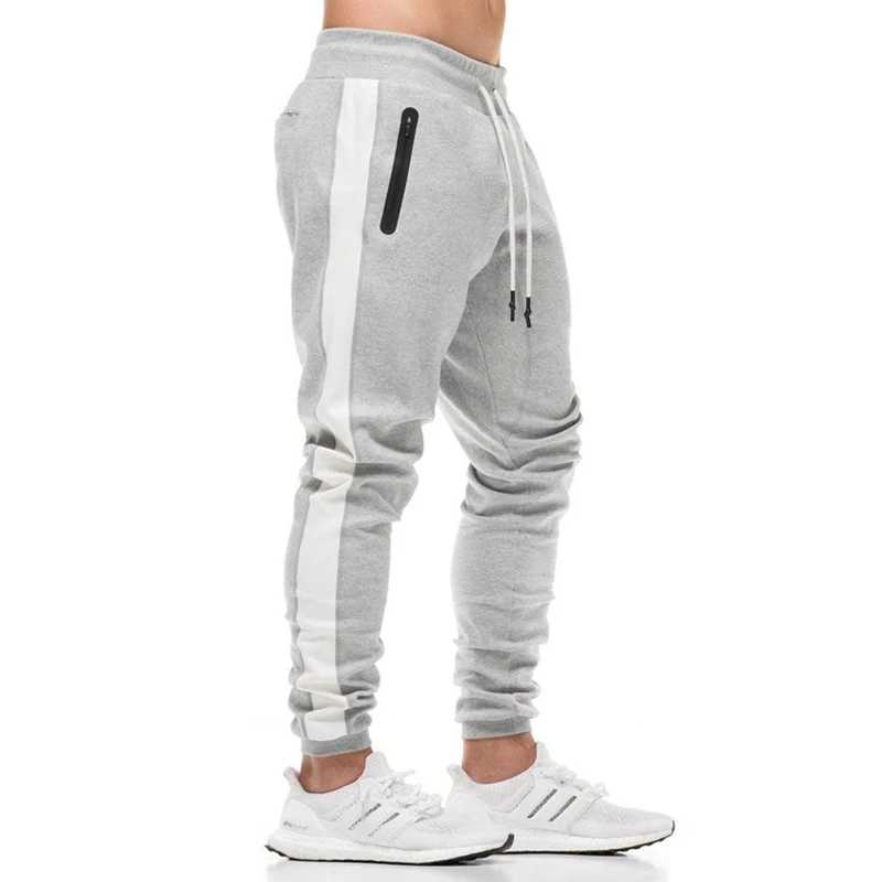 2019 رجل ركض السراويل اللياقة البدنية الرجال الرياضية رياضية قيعان ضئيلة رجل Sweatpants صالات رياضية عداء ببطء السراويل الترنك دروبشيبينغ
