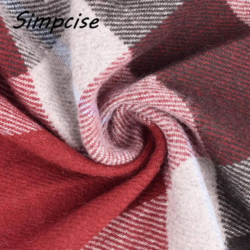 Warm brand tassel plaid knitted men scarf winter autumn scarves classical cashmere scarves brand design A3A17534 man scarf