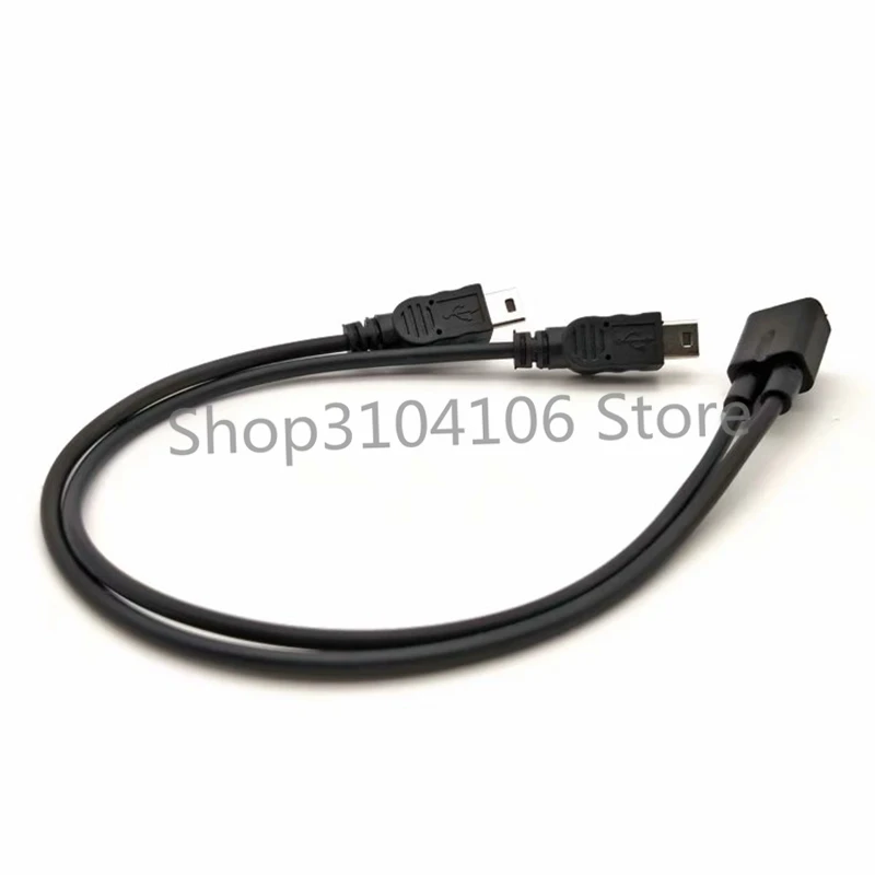 Mini USB 1-2 Y кабель-разветвитель, USB 2,0 Mini 5-Pin Female to Double 2 Male конвертер высокоскоростной кабель для зарядки шнур