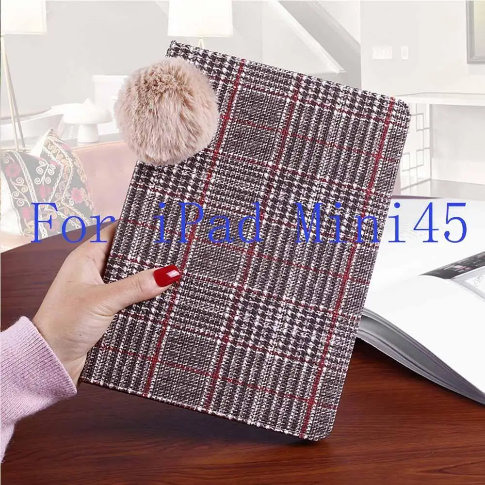 Для iPad Pro 9,7/10,5/Air 1/2/мини 12345/iPad 234/iPad 9,7 дюймов, роскошная решетка дизайн из искусственной кожи чехол - Цвет: For Mini45