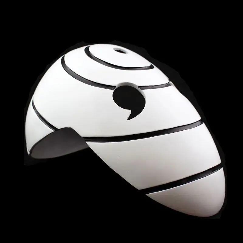 White Resin Anime Tobi Mask for Halloween Masquerade - Naruto Cosplay Costume Accessory - Akatsuki Uchiha Madara Masks Obito Replica. image 4