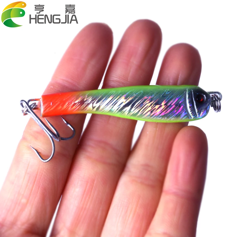 

Hengjia 6Pcs Fishing Spoons Metal Lure 6 Sinking Fishing Lure Saltwater Lead Jig Head Treble Hook jigging lure