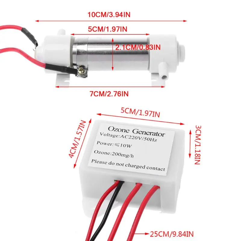 Free_on 1 шт AC220V 200 mg трубка озоногенератора для DIY Очистка воды Воздухоочистители дом новый