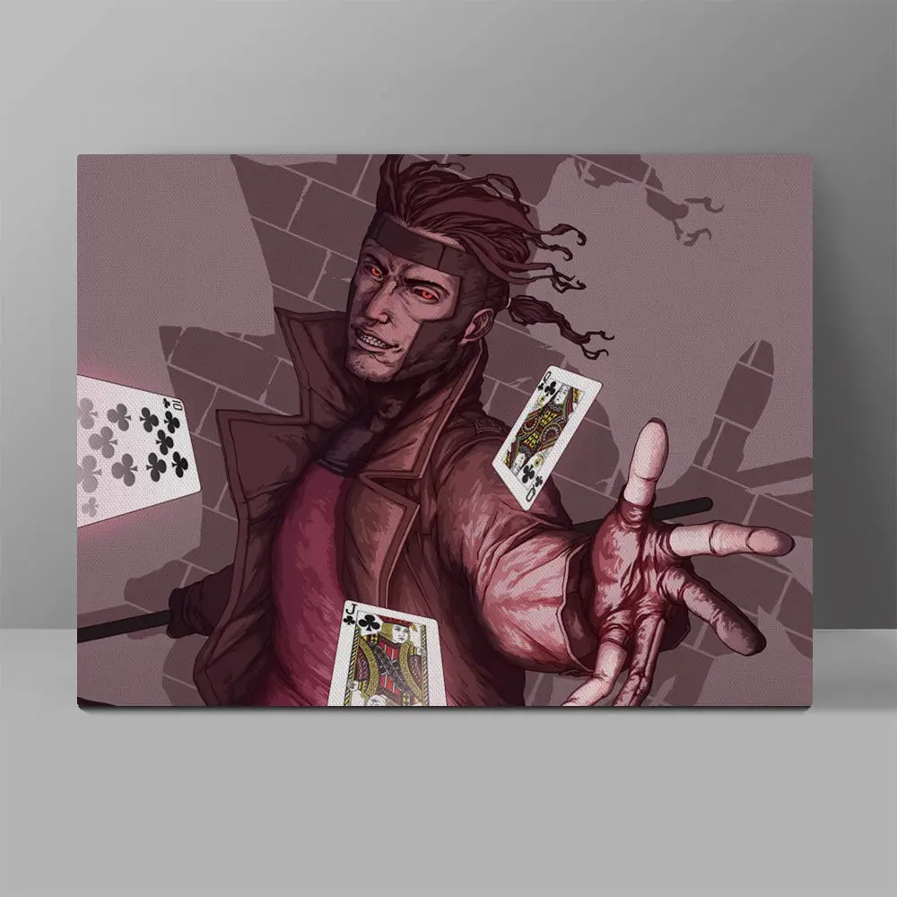 

Gambit Canvas Poker Superhero Painting Super Hero Wall Pictures Office Art High Quality HD Print Painting
