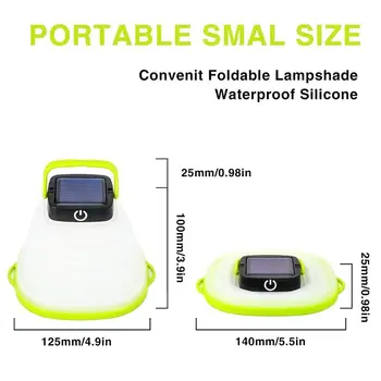 

Tent Light Night Lamp Solar Powered Emergency Flashlight Hanging Lantern USB Rechageable Waterproof Illumination For Outdoor Cam