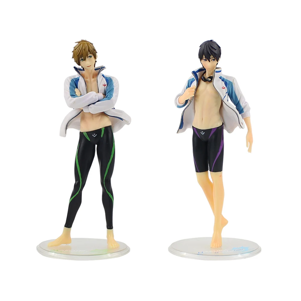 25 см 2 стиля аниме бесплатно! Iwatobi Swim Club Haruka Nanase Тачибана Макото ПВХ фигурка модель