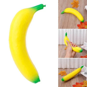 

Drop ShiP 18CM Simulation Banana Squishy Toy Slow Rising Squeeze Stress Decompression Doll
