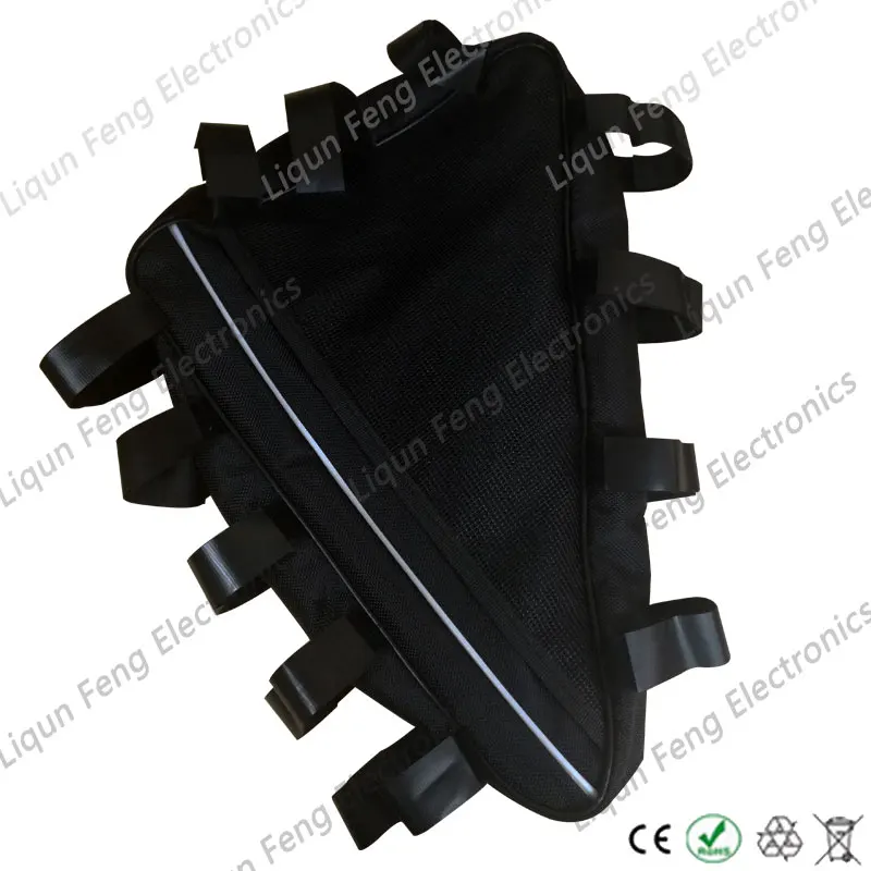 Top 48V 36V E BIKE Electric Bicycle Triangle Battery Bag Black Bicycle Frame Triangle Bags 2