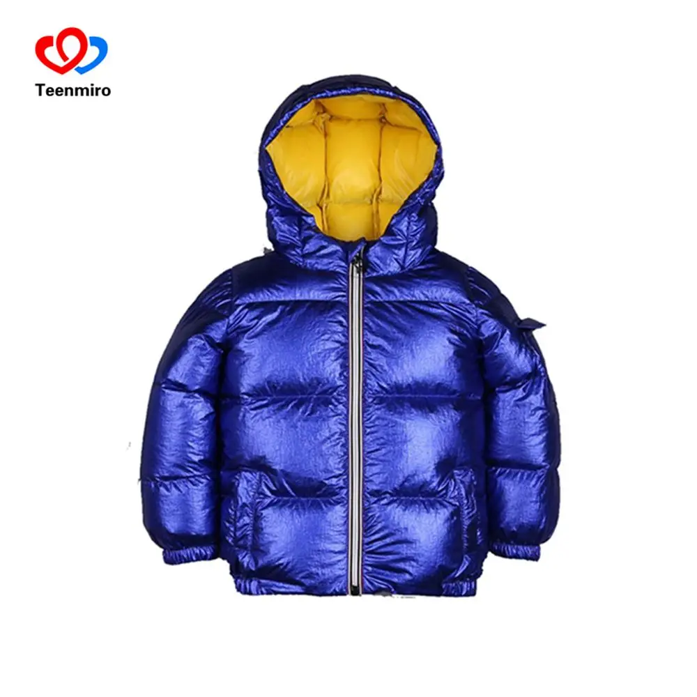 

Fashion Children Outerwear Silver Down Jacket Kids Boy Parka Thickened Warm Jackets Windproof Girls Winter Coat Snow Wear Hooded