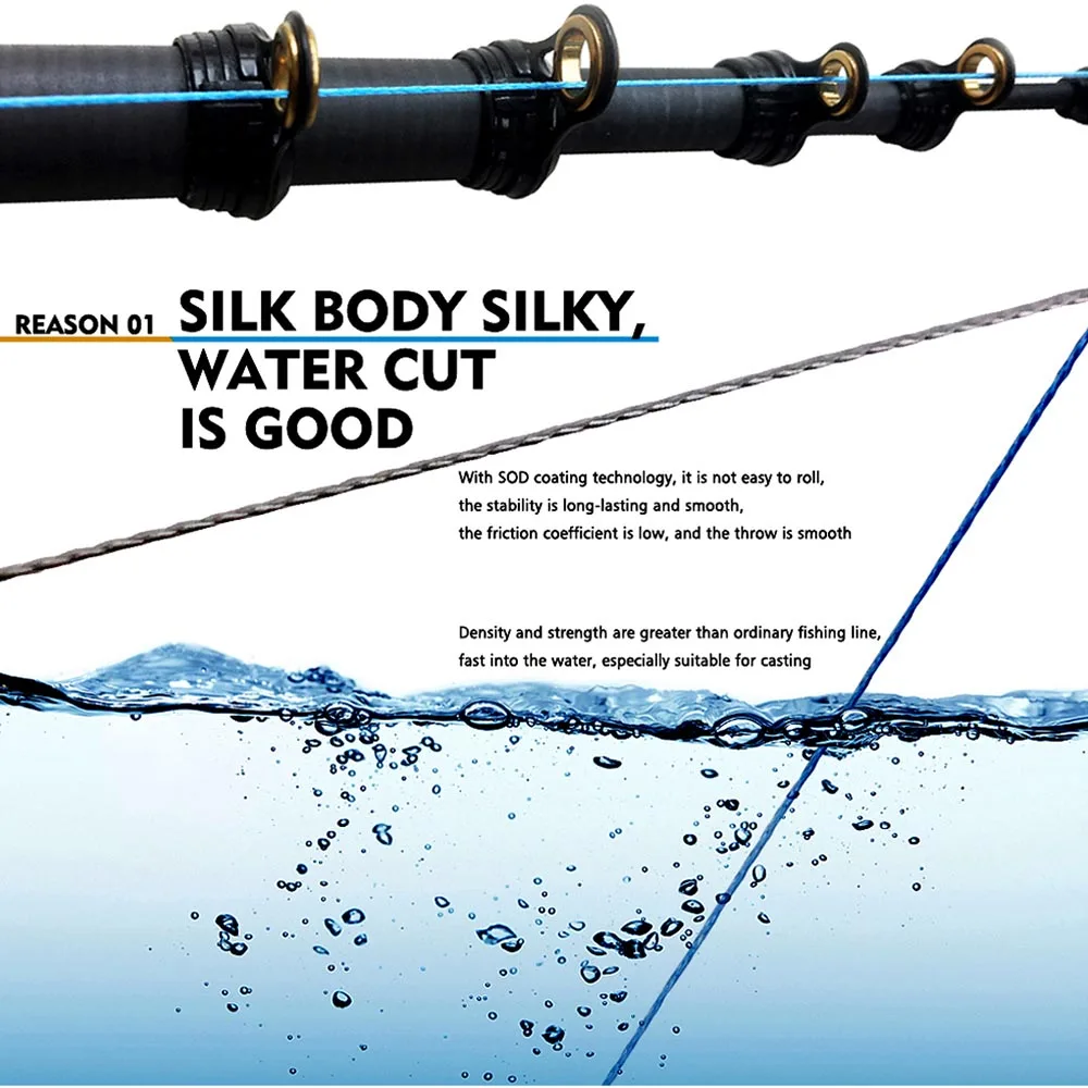 GHOTDA 100m 4 Strands Multifilament PE Braided Fishing Lines for Carp Super Strong Japan Fishing Line 9 Colors to Choose