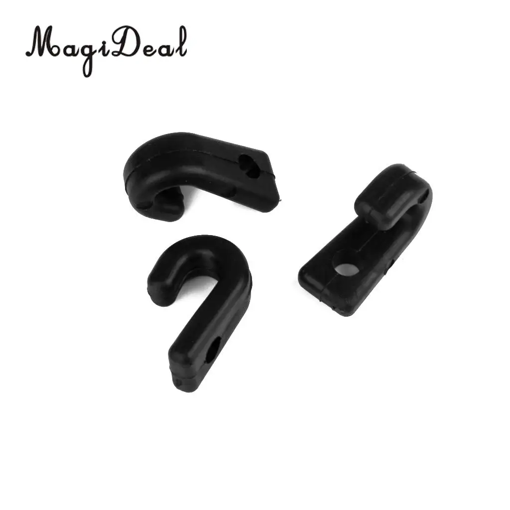 MagiDeal Hot Sale 6Pc Nylon Single Hole Lashing J-shaped Hook for Bungee Kayak Canoe Paddle Board Outfitting Rigging Replacement