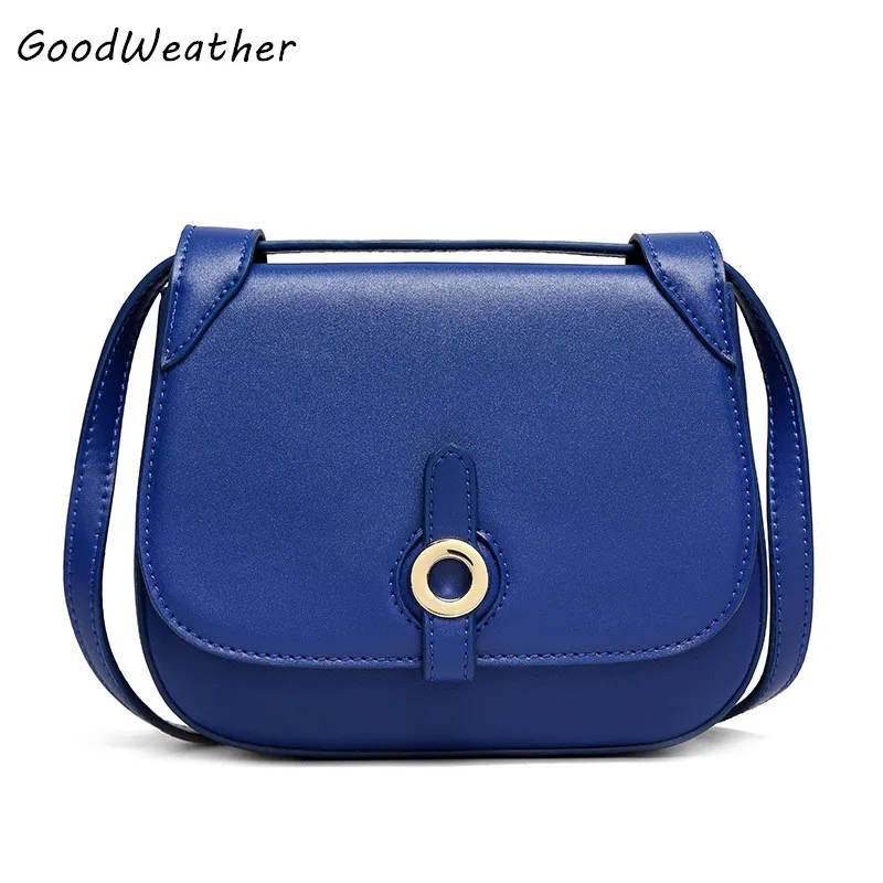 

Designer high quality PU leather saddle bags women's small handbags fashion porcelain blue ladies shoulder bag crossbody