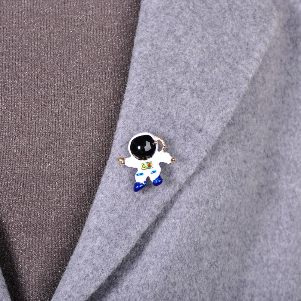 Blucome модные броши с астронавтом сплав эмаль пилот Ювелирные изделия Детские вечерние сумки одежда шарф нагрудные милые булавки подарки на день рождения