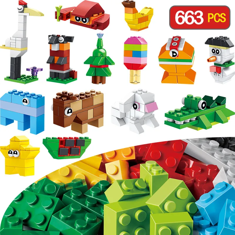 

Creative Assembled Blocks Compatible LegoINGlys animal Creator Bricks DIY Toys Bricks Mini Action figures Enlighten For children