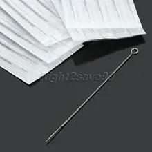 10 шт 1RL иглы татуировки Stianless стали медицинские одноразовые обеззараженные для перманентного макияжа микроблейдинг иглы татуировки бровей