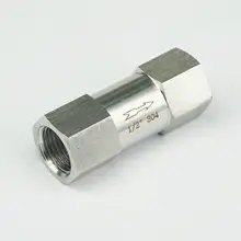 1/" BSP Женский 304 нержавеющая сталь односторонний обратный клапан обратный линейный клапан 0.3Mpa-2.5Mpa