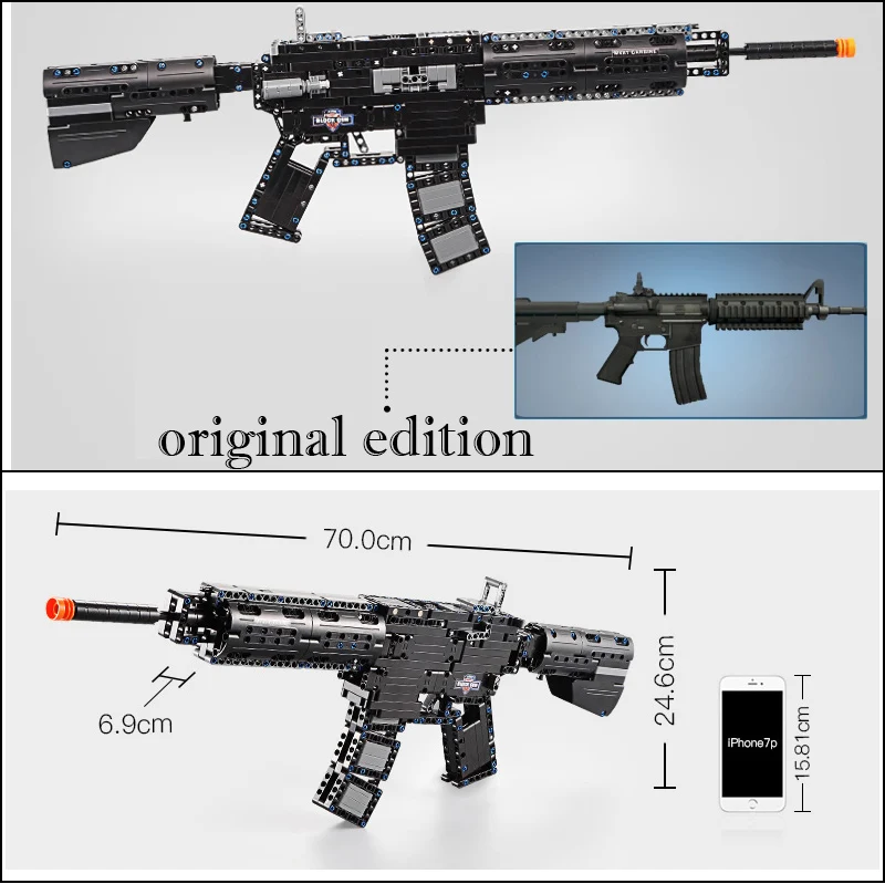 AWP Revolver Pistol GUN SWAT Technic Military Army Model Building Blocks Brick Weapon Compatible Toys For Boys WW2