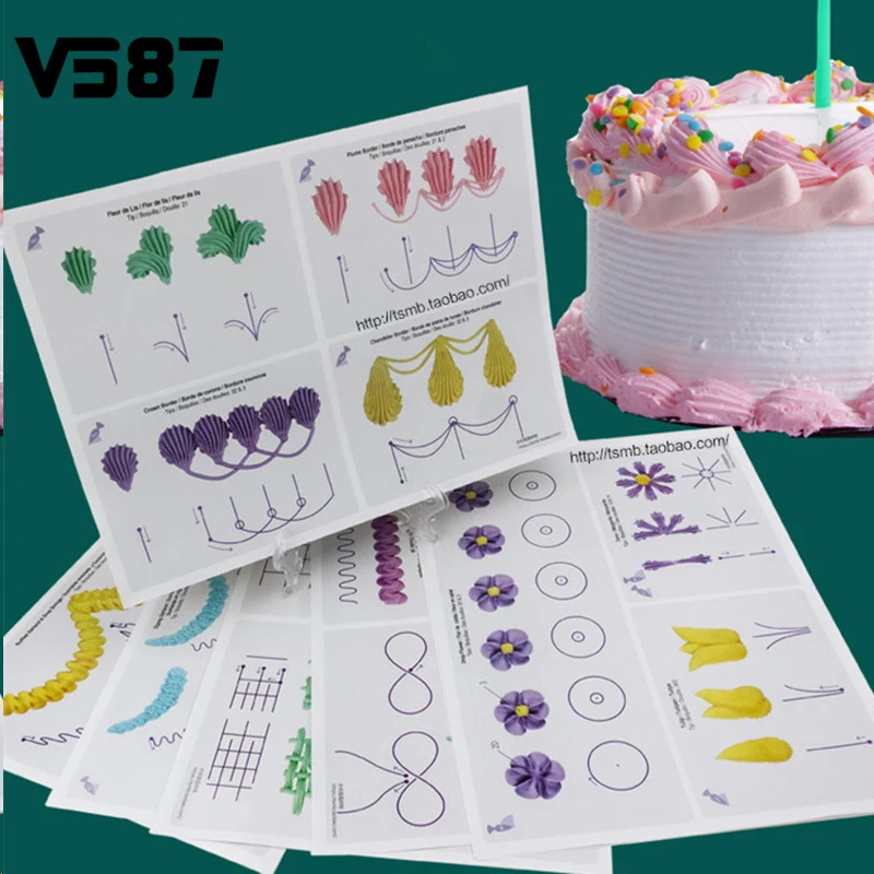 Cake Practice Template Board Piping Icing Drawing DIY ...