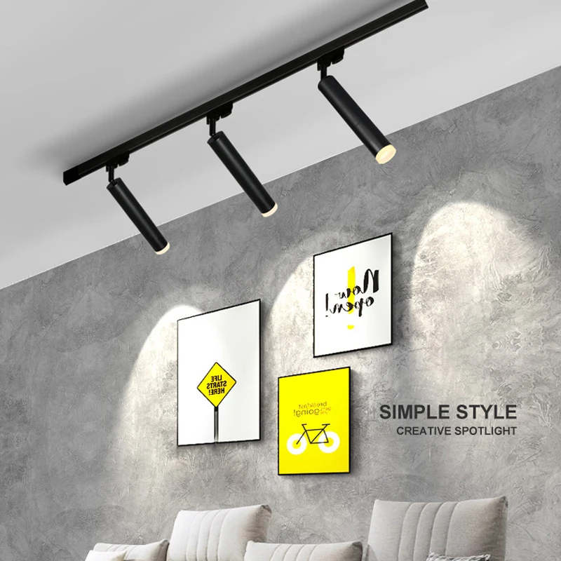 

Small Epistar LED COB Track Rail Light 3W 5W 7W Spotlight Adjustable Rail Track Lighting for Mall Exhibition Office Home
