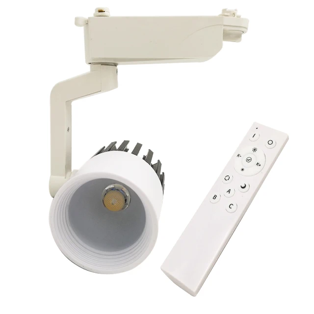 Led Track Light Dimmable Cob 20w Ceiling Rail Lights Spotlight With Led Track Light Dimmable Cob 20w Ceiling Rail Lights Spotlight With Wireless Remote Control For Fixed